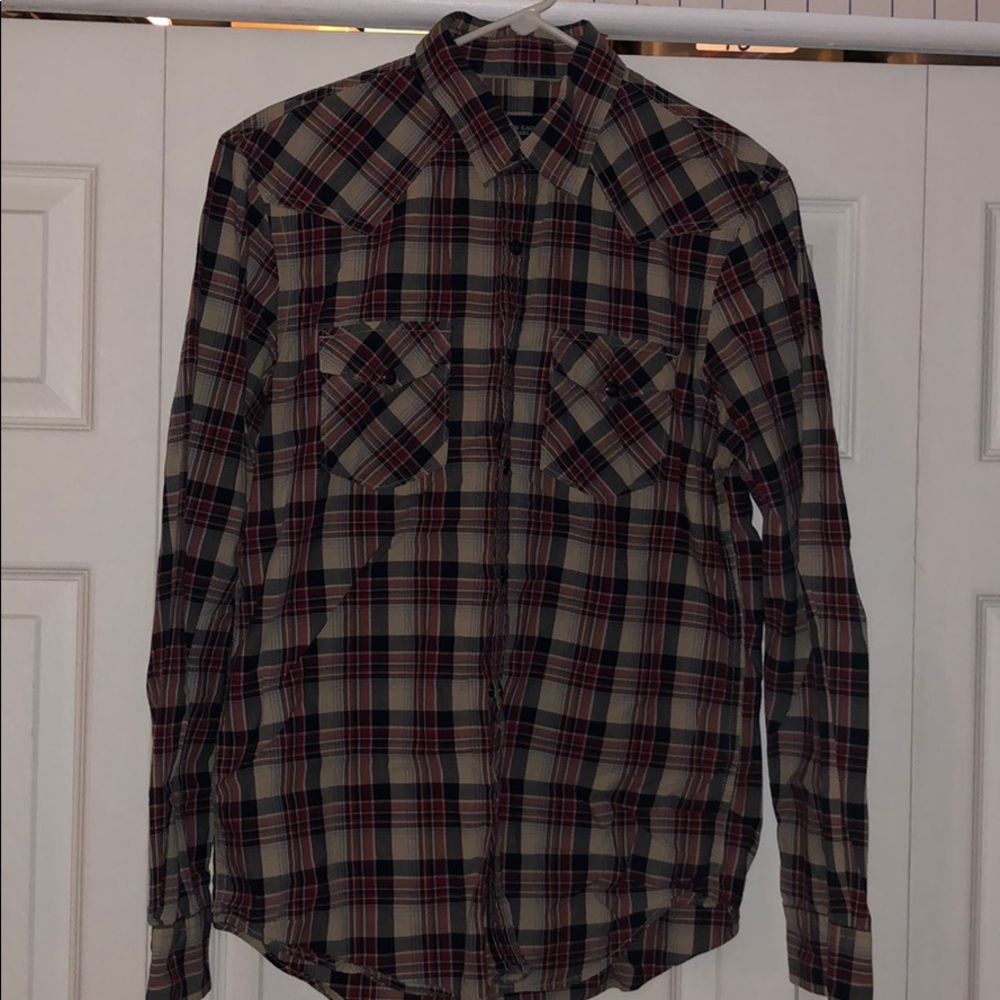 American Eagle Plaid Button Down Shirt